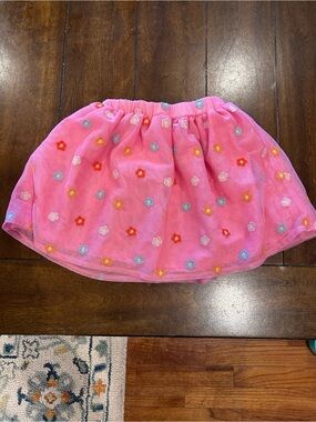 Old Navy Pink Floral Embroidered Tulle Skirt